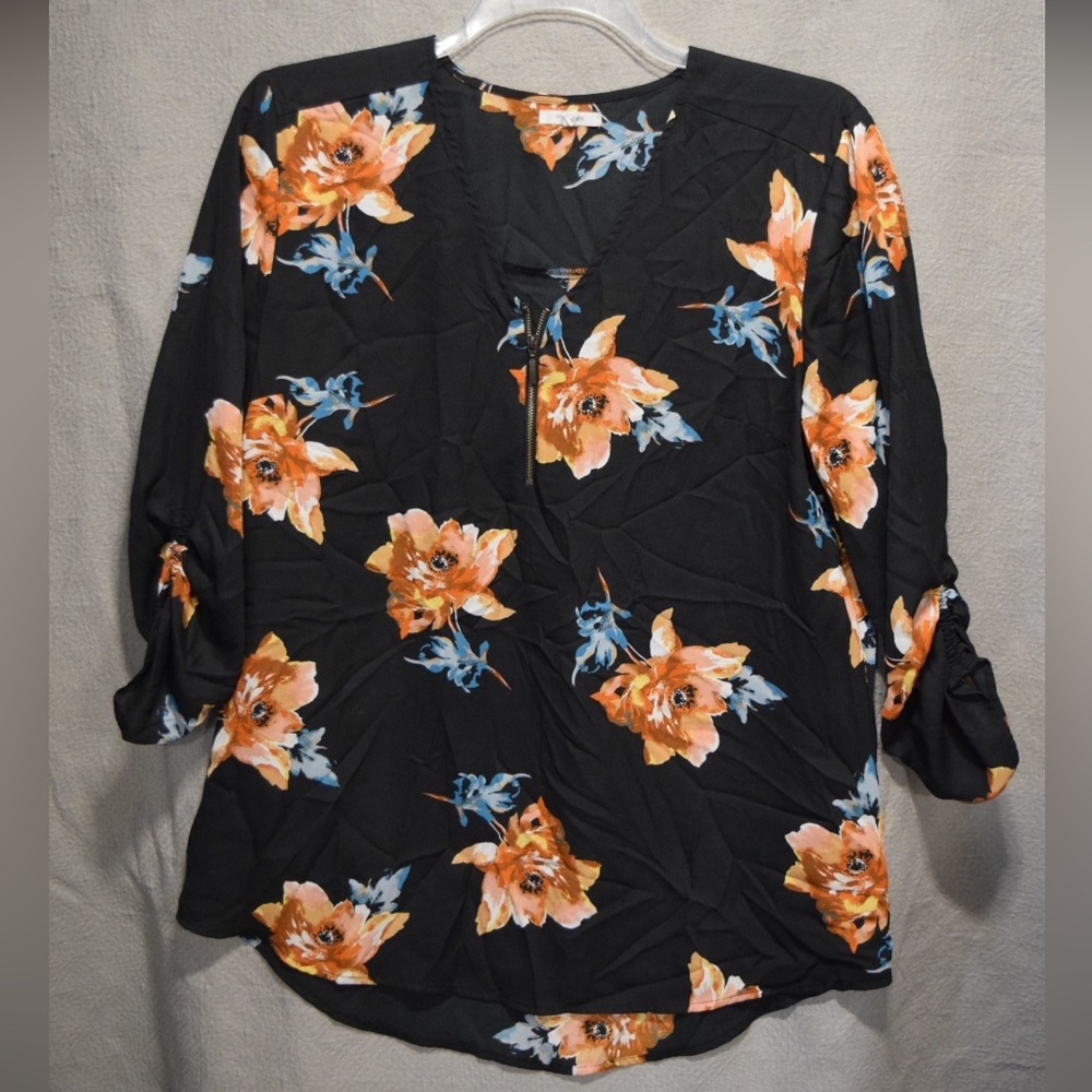 Floral Black Women's Top